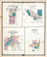 Tomah, Mauston, Fox Lake, Juneau, Wisconsin State Atlas 1878